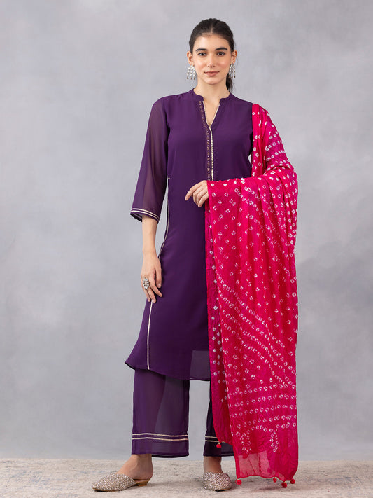 Pink Bandhani Silk Dupatta from Shaye India , Dupatta for women