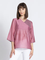 Mauve Pink Sequin Angrakha Kurti from Shaye India , Kurti for women