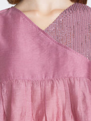 Mauve Pink Sequin Angrakha Kurti from Shaye India , Kurti for women