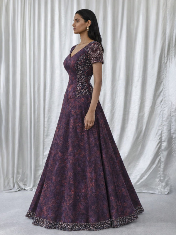 Bouquet Skirt and Cropped Top Set from Shaye India , Co-ord set for women