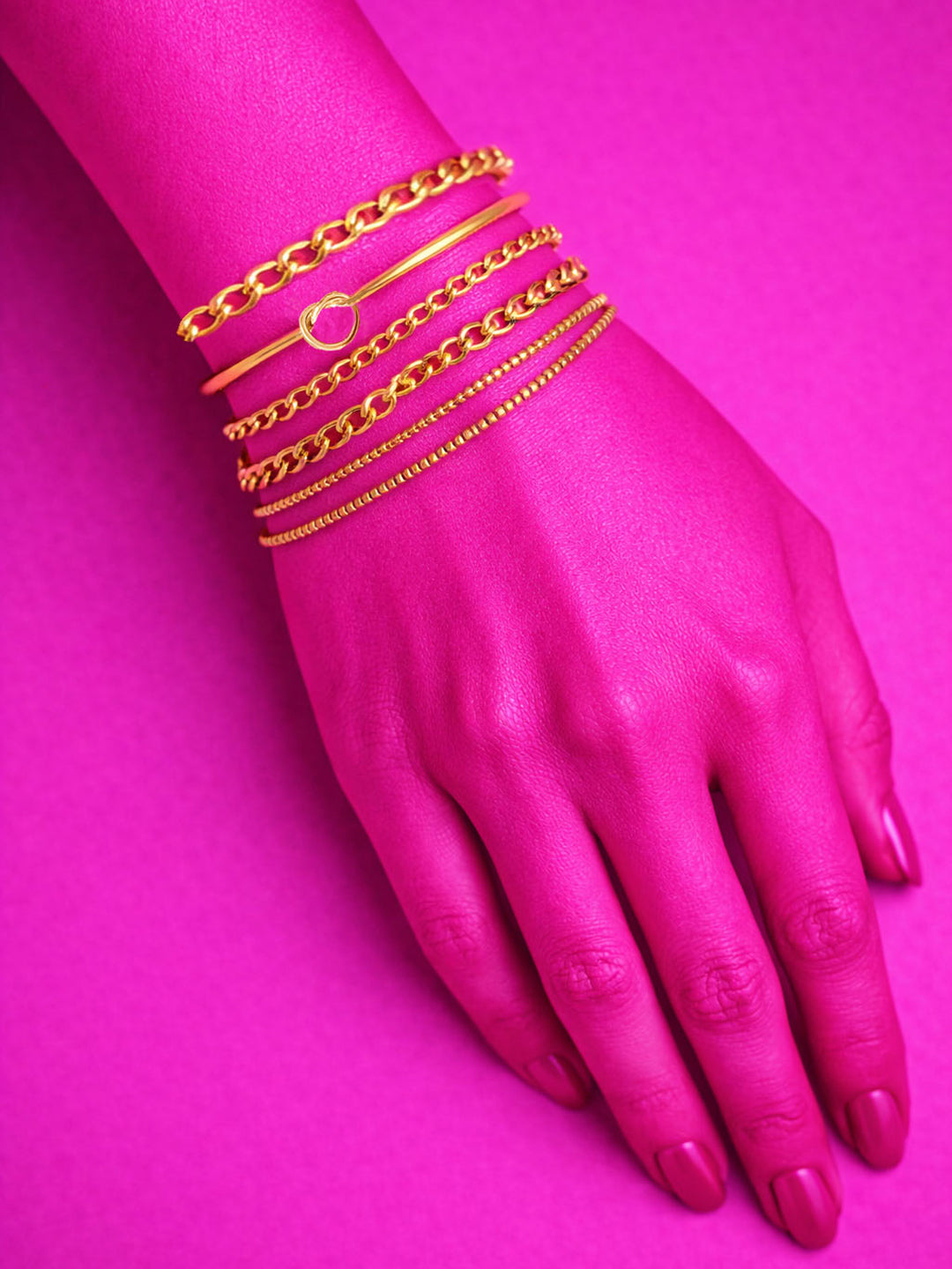 Luxe Radiance Gold Stack Bracelet Set from Shaye India , Jewellery for women