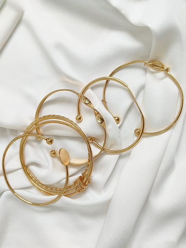 Aureva Layers Gold Plated Bracelet Set from Shaye India , Jewellery for women