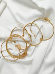 Aureva Layers Gold Plated Bracelet Set