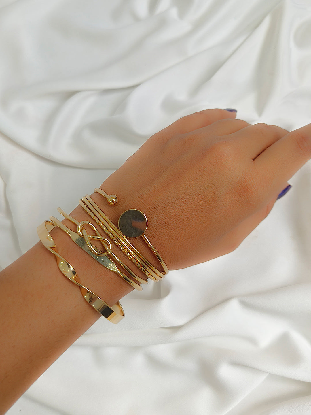 Aureva Layers Gold Plated Bracelet Set from Shaye India , Jewellery for women