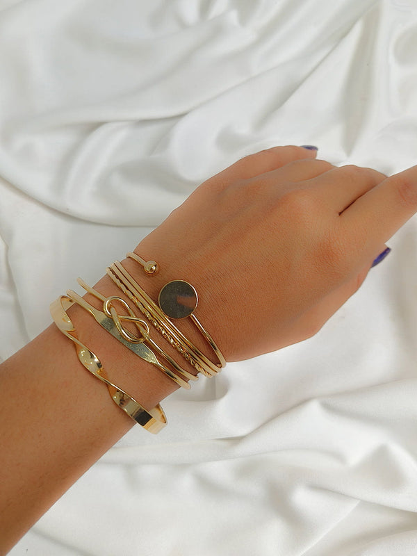 Aureva Layers Gold Plated Bracelet Set from Shaye India , Jewellery for women