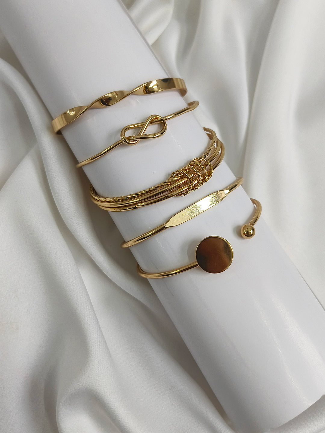 Aureva Layers Gold Plated Bracelet Set from Shaye India , Jewellery for women