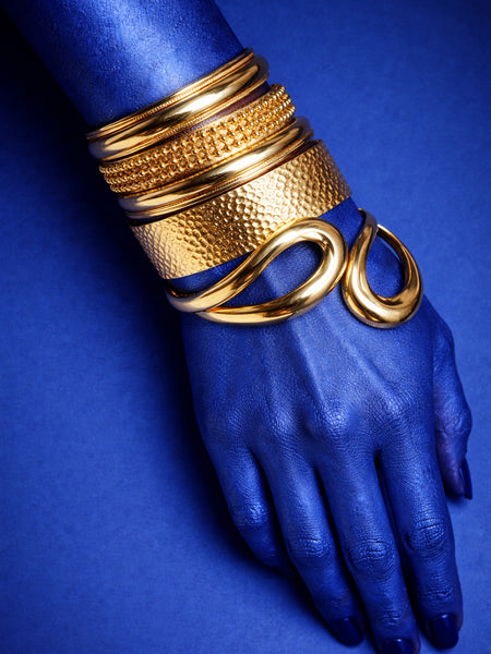 Eterna Glow Gold Cuff Bracelet Set from Shaye India , Jewellery for women