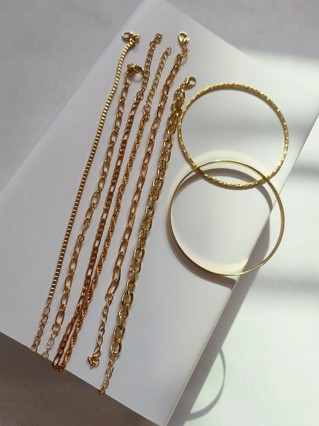 Golden Symphony Stack Bracelet Set from Shaye India , Jewellery for women