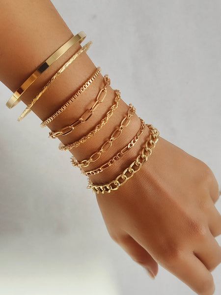 Golden Symphony Stack Bracelet Set from Shaye India , Jewellery for women