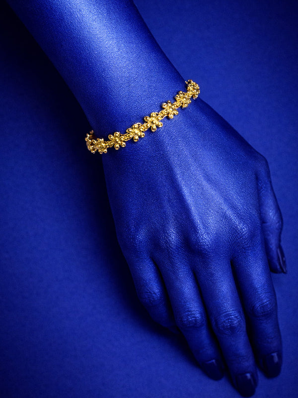Golden Meadow Floral Cuff Gold Bracelet from Shaye India , Jewellery for women