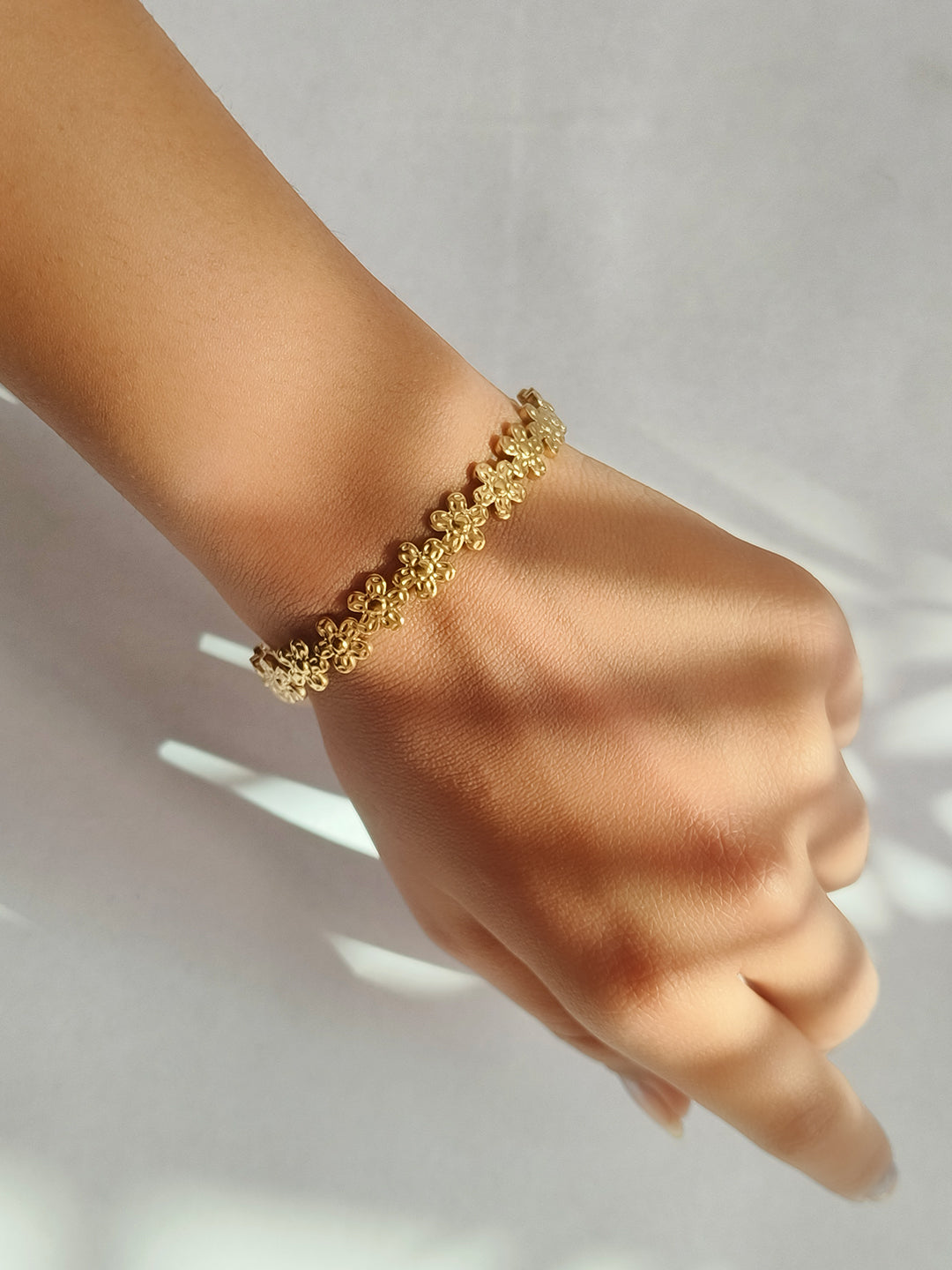 Golden Meadow Floral Cuff Gold Bracelet from Shaye India , Jewellery for women