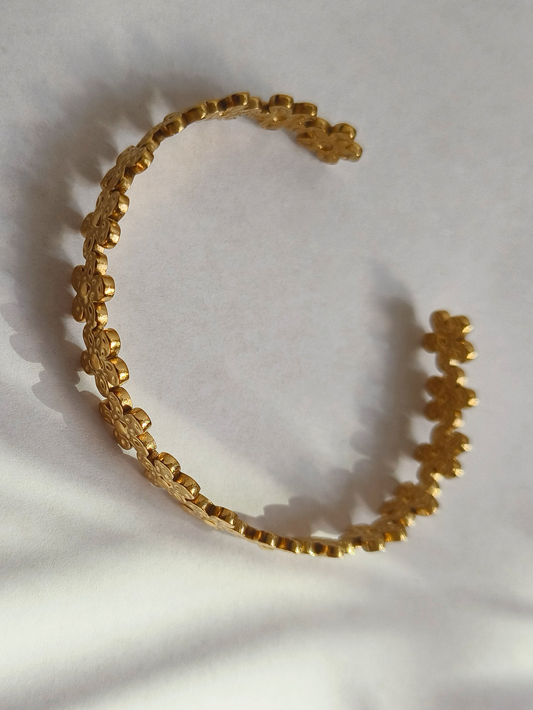 Golden Meadow Floral Cuff Gold Bracelet from Shaye India , Jewellery for women