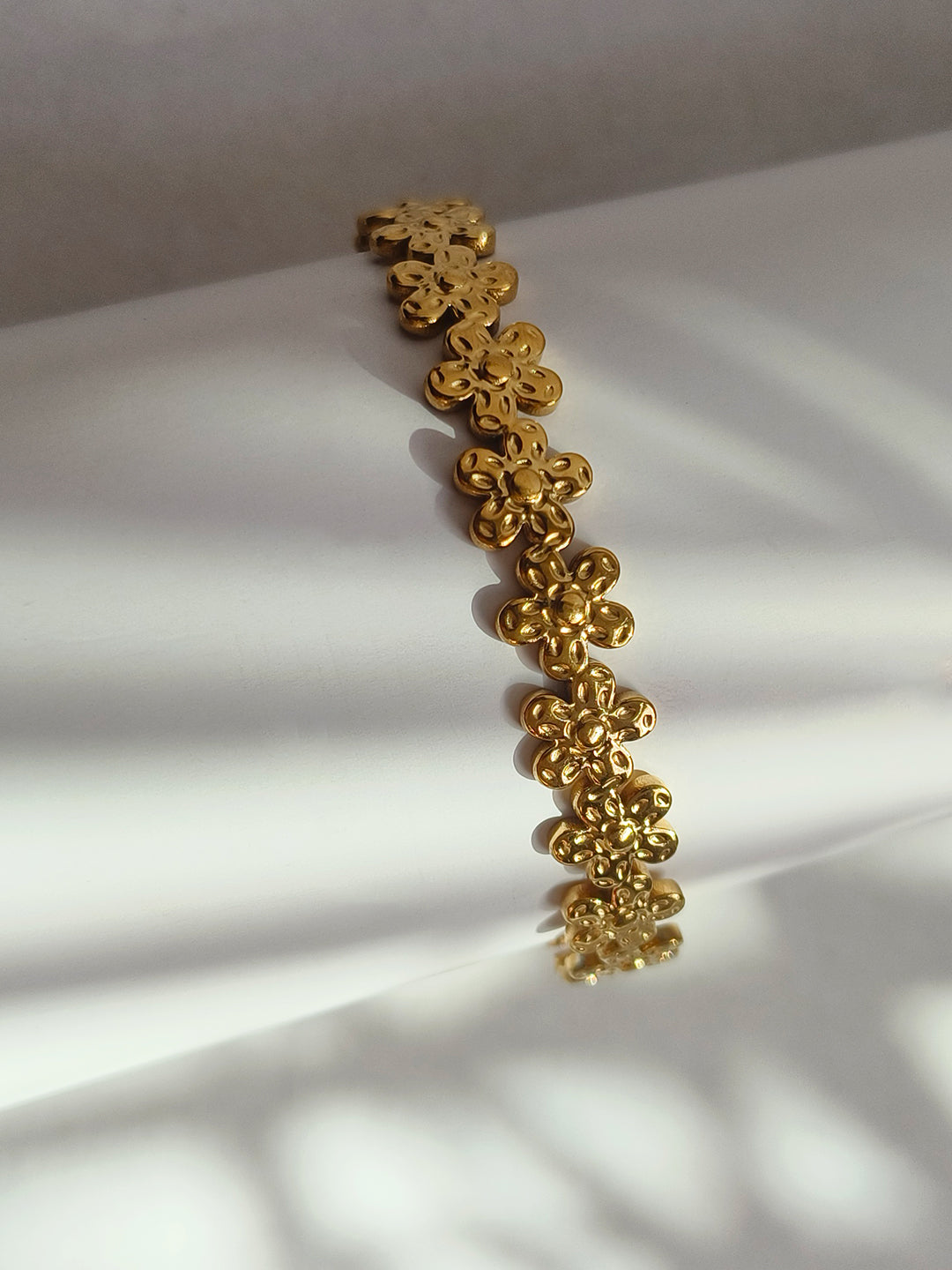 Golden Meadow Floral Cuff Gold Bracelet from Shaye India , Jewellery for women