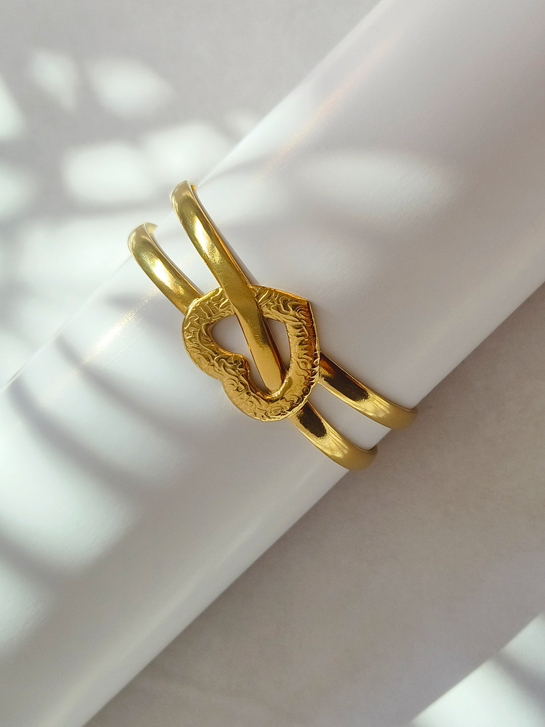 Golden Heart Cuff Bracelet from Shaye India , Jewellery for women