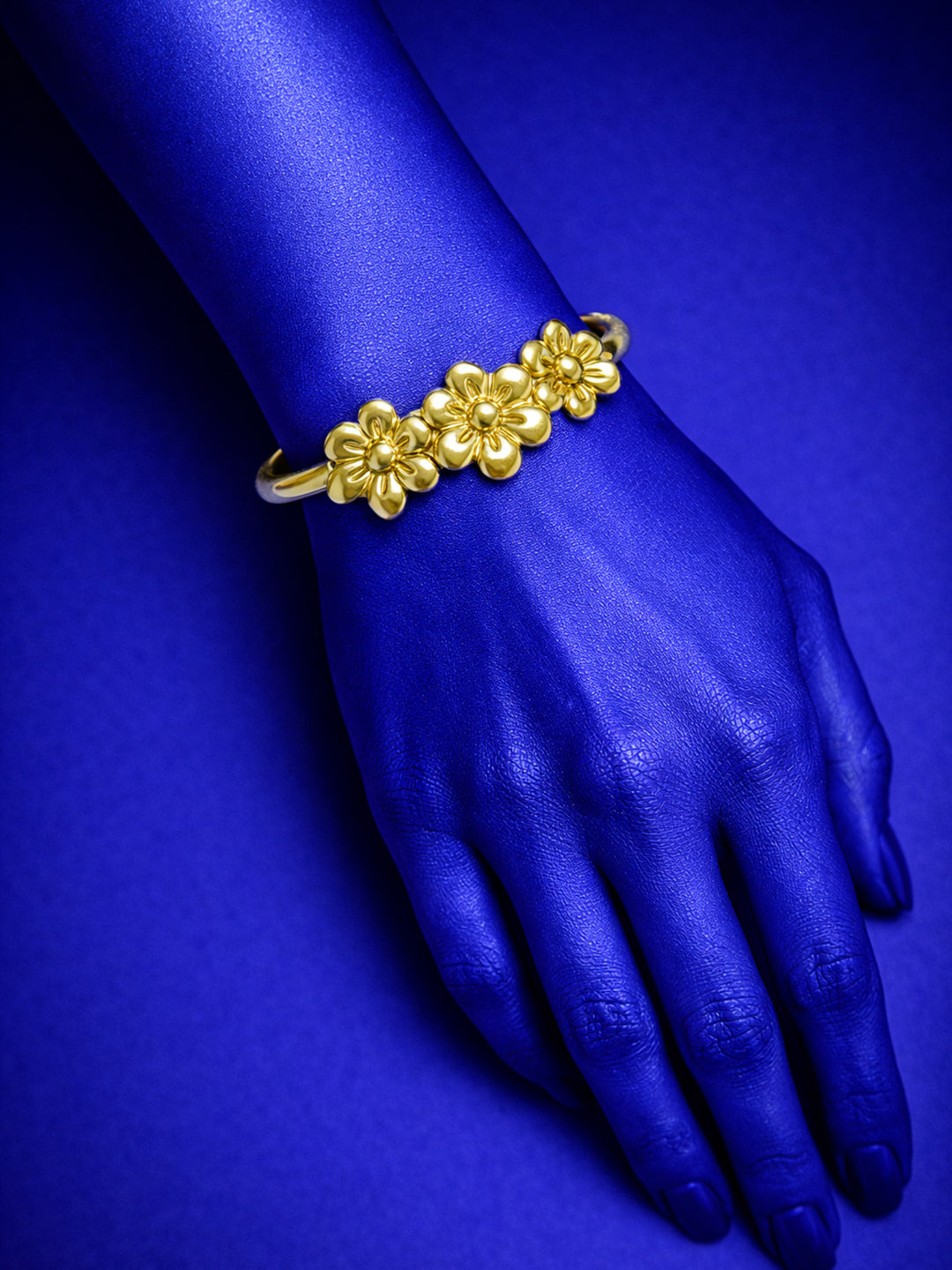 Flora Glow Floral Gold Cuff Bracelet from Shaye India , Bracelet for women