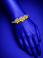 Flora Glow Floral Gold Cuff Bracelet from Shaye India , Bracelet for women