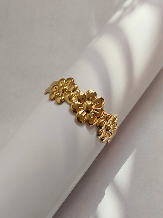 Flora Glow Floral Gold Cuff Bracelet from Shaye India , Bracelet for women