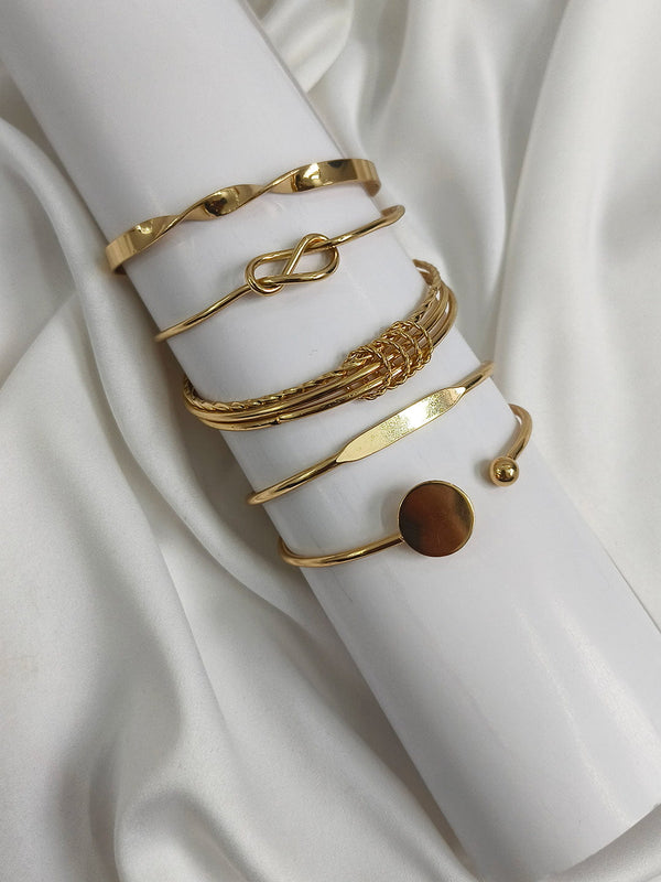Aureva Layers Gold Plated Bracelet Set from Shaye India , Jewellery for women