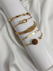 Aureva Layers Gold Plated Bracelet Set