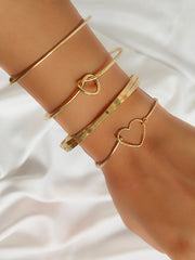 Hearts of Gold Bracelet Set