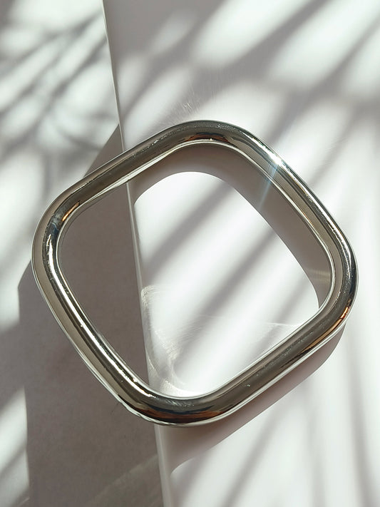 Silver Geo Frame Square Cuff Bracelet from Shaye India , Jewellery for women