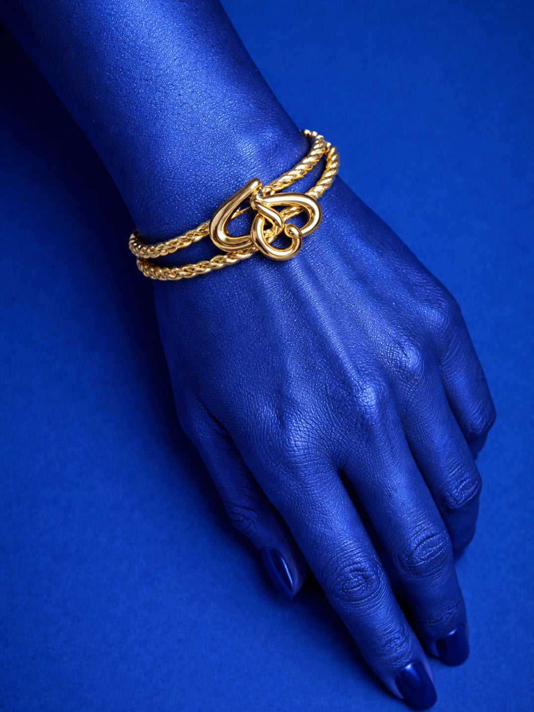 Twin Love Gold Cuff Bracelet from Shaye India , Jewellery for women