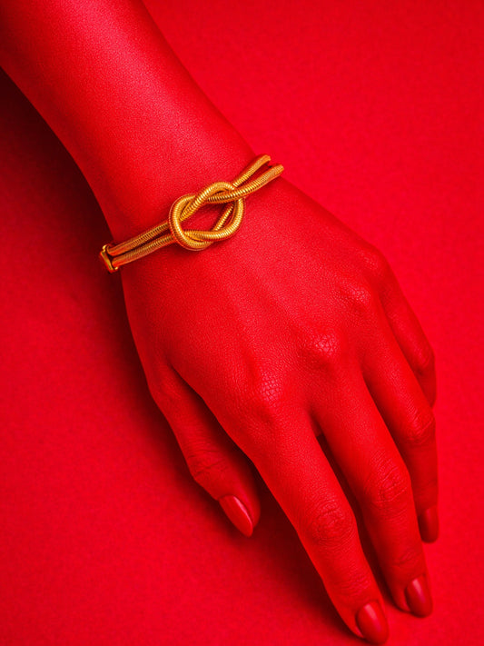 Eternal Knot Gold Bracelet from Shaye India , Bracelet for women