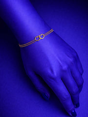 Twin Heart Dainty Gold Bracelet from Shaye India , Jewellery for women