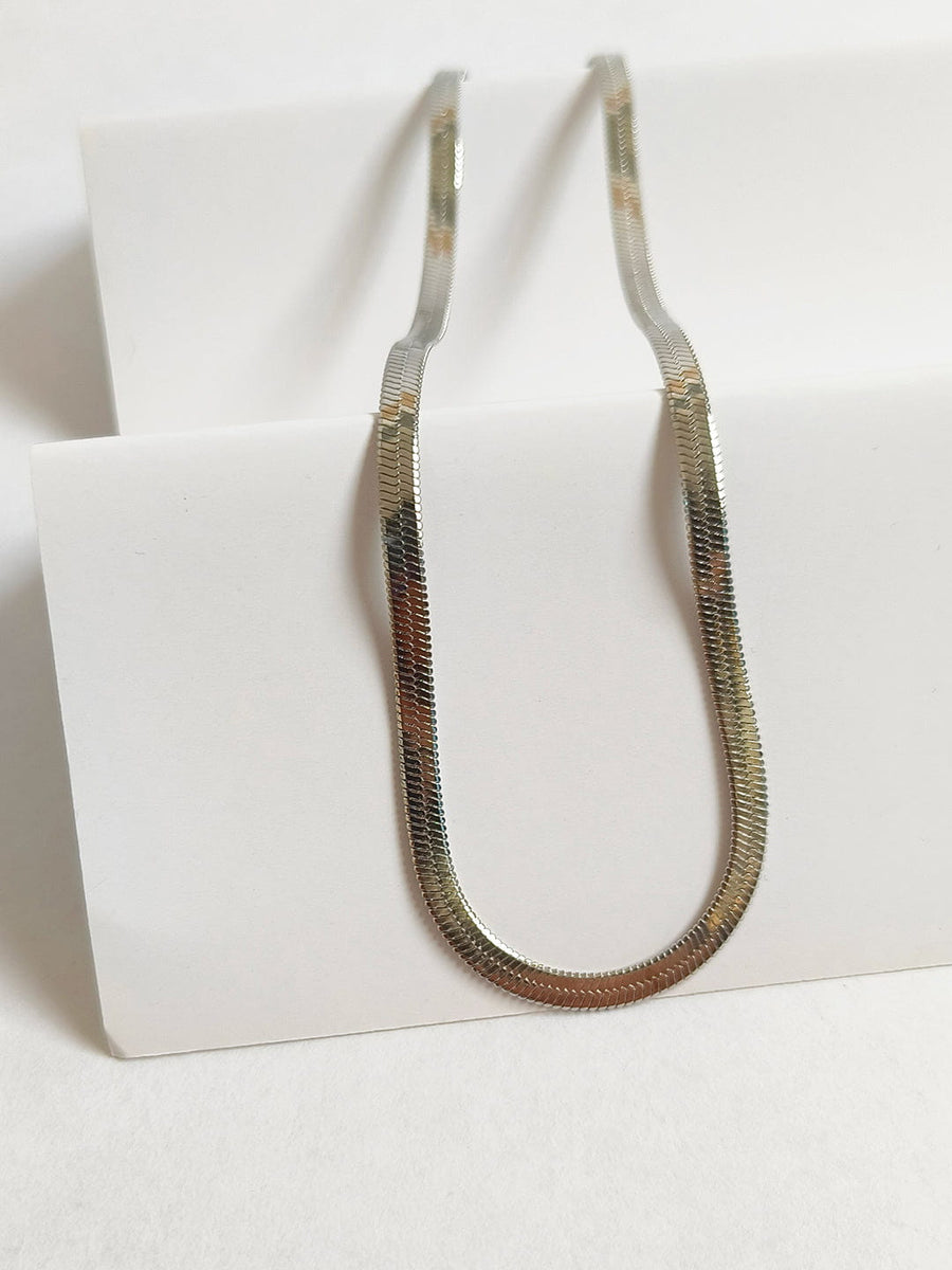 Luna Line Silver Plated Necklace from Shaye India , Jewellery for women