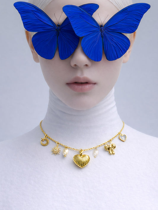 Stellar Heart Gold Necklace from Shaye India , Jewellery for women