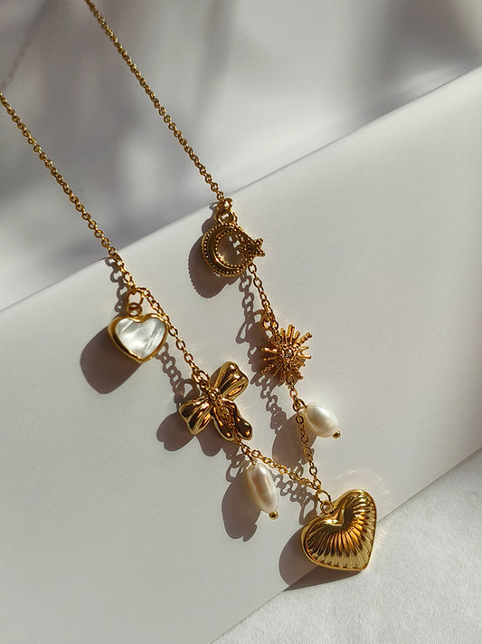 Stellar Heart Gold Necklace from Shaye India , Jewellery for women