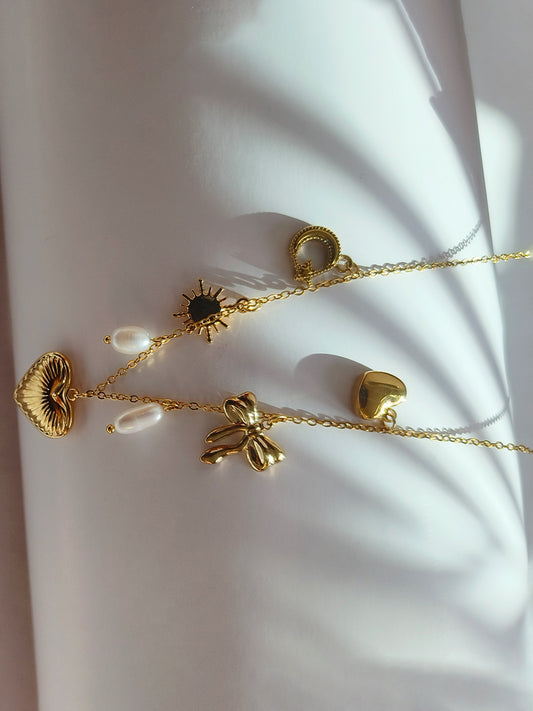 Stellar Heart Gold Necklace from Shaye India , Jewellery for women