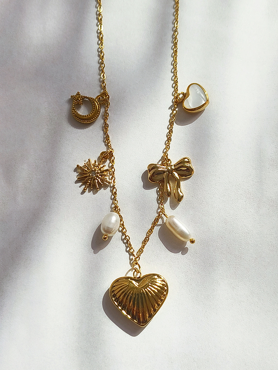 Stellar Heart Gold Necklace from Shaye India , Jewellery for women