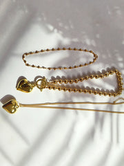 Golden Statement Heart Layer Necklace from Shaye India , Jewellery for women