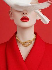 Eternal Knot Gold Necklace from Shaye India , Jewellery for women