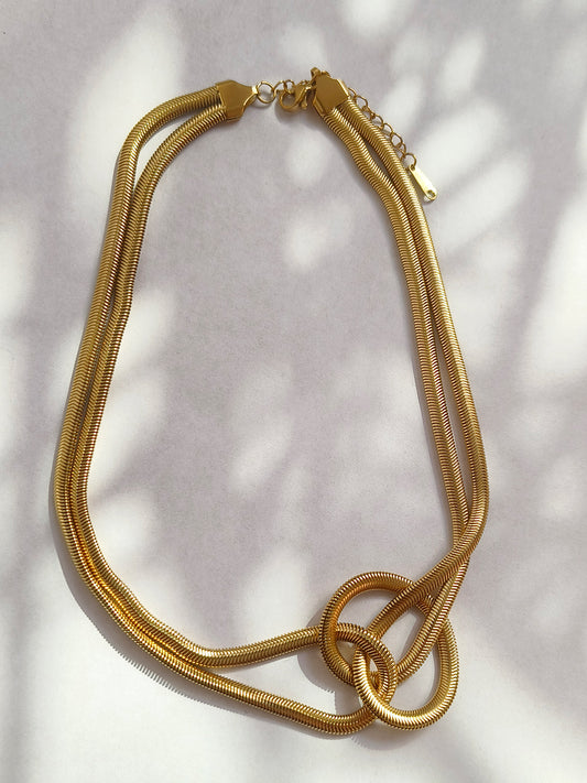 Eternal Knot Gold Necklace from Shaye India , Jewellery for women