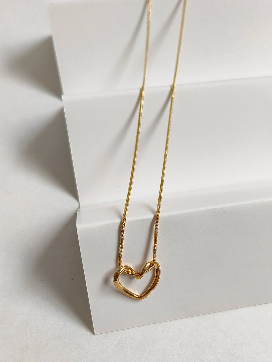 Lumineau Love Gold Pendant Necklace from Shaye India , Jewellery for women