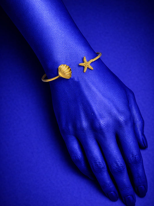Coastal Charm Gold Cuff Bracelet from Shaye India , Bracelet for women