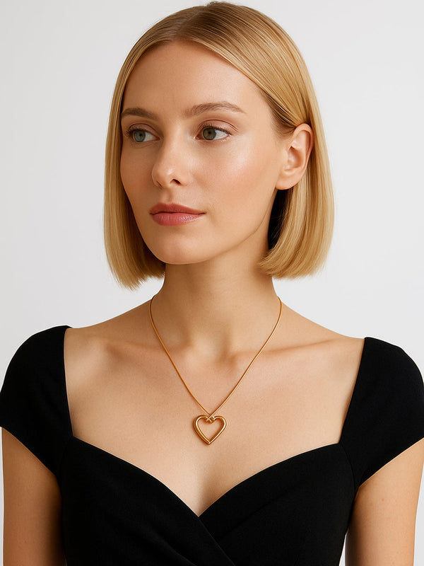 Lumineau Love Gold Pendant Necklace from Shaye India , Jewellery for women