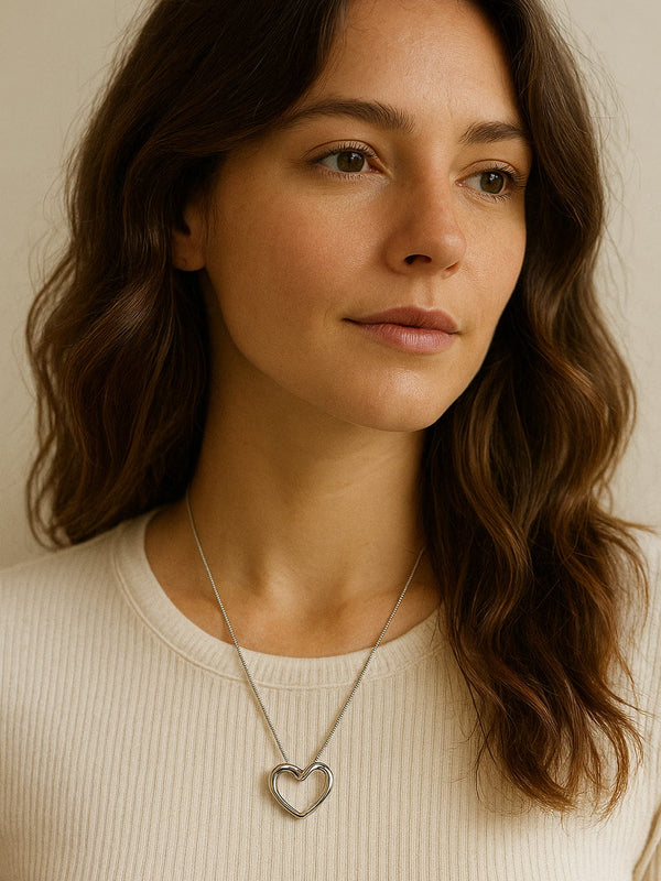 Lumineau Love Silver Pendant Necklace from Shaye India , Jewellery for women