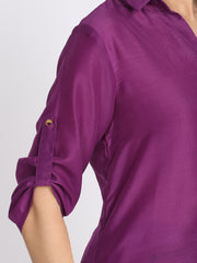 Purple Floral Gold Zari Embroidered Kurti from Shaye India , Kurti for women
