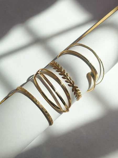 Shimmer Gold Stack Bracelet Set from Shaye India , Jewellery for women