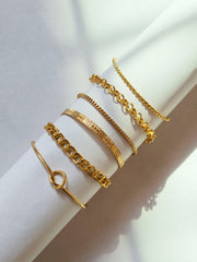 Luxe Golden Stack Bracelet Set from Shaye India , Jewellery for women