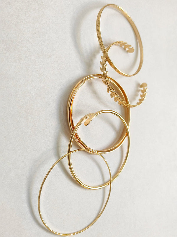 Shimmer Gold Stack Bracelet Set from Shaye India , Jewellery for women
