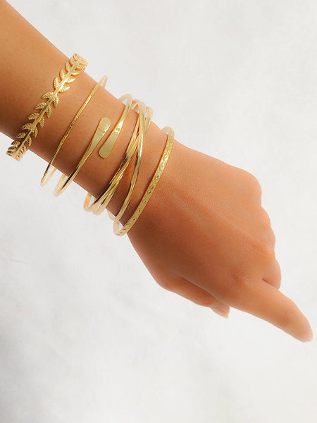Shimmer Gold Stack Bracelet Set from Shaye India , Jewellery for women