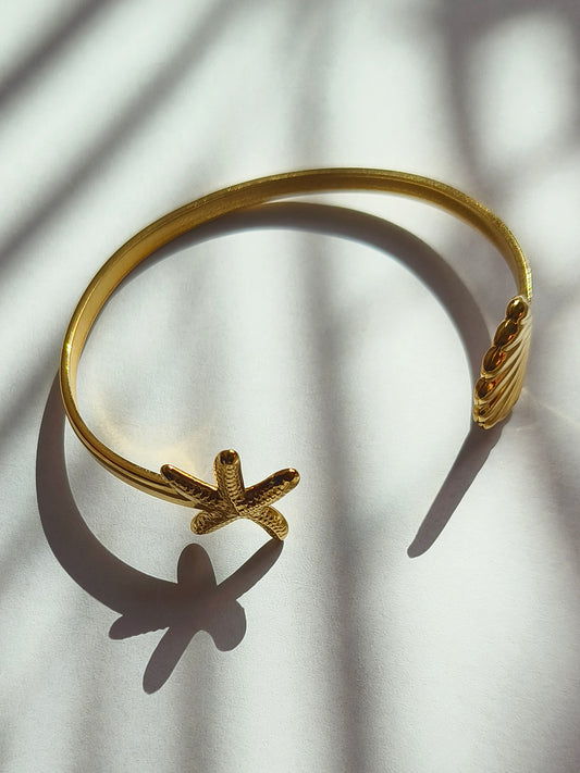 Coastal Charm Gold Cuff Bracelet from Shaye India , Bracelet for women