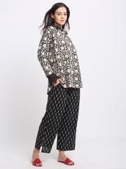 Shaye black coord set cotton floral for women lifestyle view