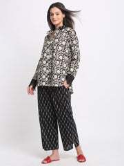 Shaye black coord set cotton floral for women model view