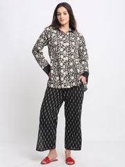 Shaye black coord set cotton floral for women styled view