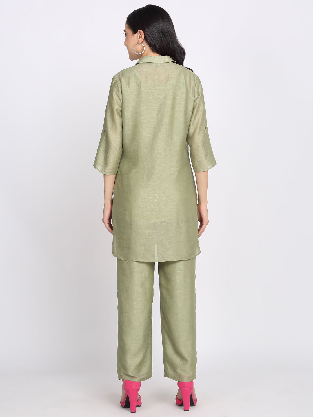 Green Gold Floral Embroidered Kurti from Shaye India , Kurti for women